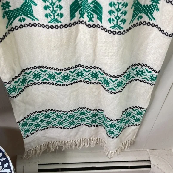 Vintage cream wool blend Mexican dress maxi - Picture 8 of 10